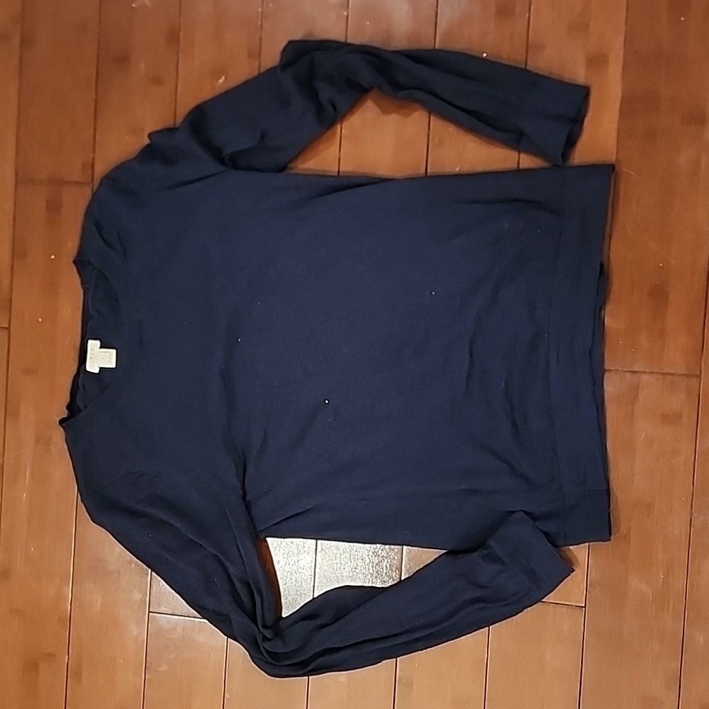 J Crew Navy Crew Neck Sweater Size S